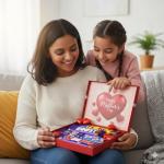 Mothers Day Chocolate Gift Box for Mum – Assorted Chocolate Bars Foil Heart Chocolates – Ready to Gift in Keepsake Mini letterbox – Sweet Treat for Mum