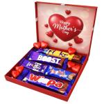 Mothers Day Chocolate Gift Box for Mum – Assorted Chocolate Bars Foil Heart Chocolates – Ready to Gift in Keepsake Mini letterbox – Sweet Treat for Mum
