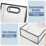 40 Clear Gift Bags with Black Ribbon Bows