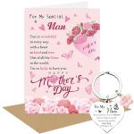 Sentimental Pink Floral Card and Keychain Set