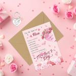 Sentimental Pink Floral Card and Keychain Set