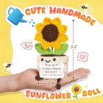 Sunflower Crochet 70th Birthday Gift for Her