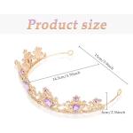 Wanciler Purple Crystal Tiara for Women