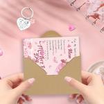 Sentimental Pink Floral Card and Keychain Set
