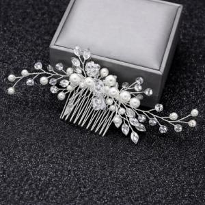 Elegant Pearl Flower Hair Clips for Weddings