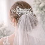 Elegant Pearl Flower Hair Clips for Weddings