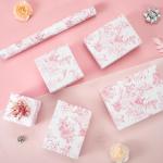 Floral Wrapping Paper Roll - Pink Flower Design