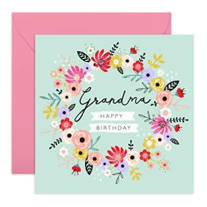 Sweet Grandma Birthday Card with Cute Stickers