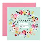 Sweet Grandma Birthday Card with Cute Stickers