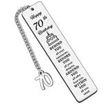 Happy 70th Birthday Bookmark Gift for Everyone