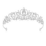 Sparkling Silver Crystal Tiara for Women and Girls