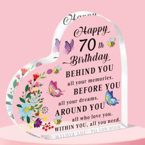 Personalized Heart Keepsake for 70th Birthday