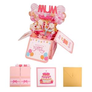 Funny 3D Birthday Card for Mom