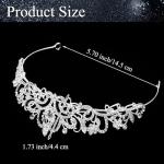 Sparkling Silver Crystal Tiara for Women and Girls