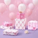 Pink Bow Wrapping Paper Roll - 3 Pack