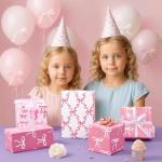 Pink Bow Wrapping Paper Roll - 3 Pack