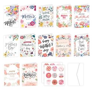 12-Pack Happy Mother's Day Greeting Cards Set