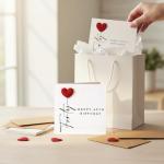 3D Heart Balloon 40th Birthday Card for Her