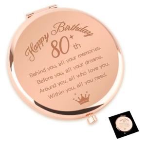 80th Birthday Compact Mirror Gift Idea