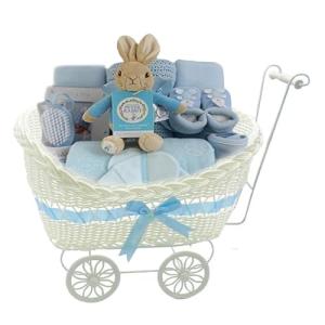 Baby Gift Hamper Basket for Newborns (Blue)