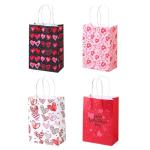 Valentine's Day Heart Gift Bags - Set of 4