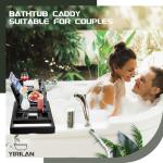 Expandable Bamboo Bath Tray for Couples and More