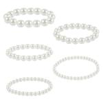 5 Piece Stackable Pearl Bracelet Set for Women