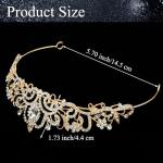 Elegant Gold Crystal Tiara for Women and Girls