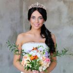 Rose Gold Crystal Tiara Crown for Women