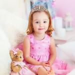 Elegant Gold Crystal Tiara for Women and Girls