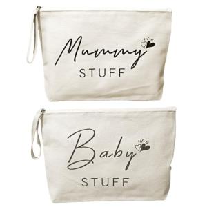 2 Pack Canvas Pouches for Moms and Moms-to-Be