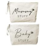 2 Pack Canvas Pouches for Moms and Moms-to-Be