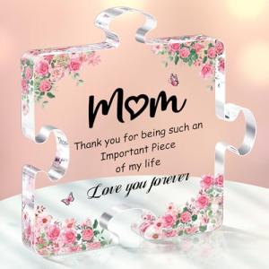 Puzzle-Shaped Acrylic Plaques for Mother's Day