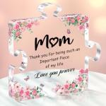 Puzzle-Shaped Acrylic Plaques for Mother's Day