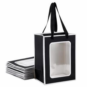 12 Pack Kraft Paper Gift Bags with Window