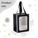 12 Pack Kraft Paper Gift Bags with Window