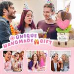 Handmade Crochet Heart Flower Gift with Card