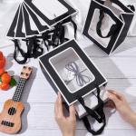 12 Pack Kraft Paper Gift Bags with Window