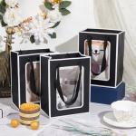 12 Pack Kraft Paper Gift Bags with Window