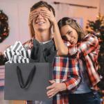 12'' Black Gift Bags with Tissue Paper, 6-Pack