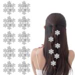 10 Snowflake Christmas Hair Clips for Festive Fun