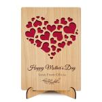 Custom Wooden Mother's Day Greeting Card for Mom