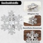 10 Snowflake Christmas Hair Clips for Festive Fun