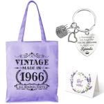 60th Birthday Vintage Canvas Bag & Keychain Gift