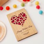 Custom Wooden Mother's Day Greeting Card for Mom