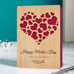 Custom Wooden Mother's Day Greeting Card for Mom