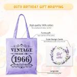 60th Birthday Vintage Canvas Bag & Keychain Gift