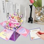 Personalized Mother's Day Pop-Up Card with Envelope