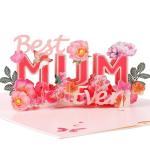 Pop-Up Mother's Day Card with Envelope and Note