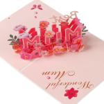 Pop-Up Mother's Day Card with Envelope and Note